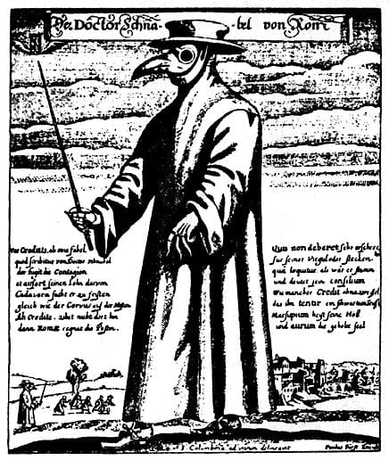 Doktor Schnabel Von Rom Doctor Beak From Rome Engraving Rome 1656 Physician Attire For Protection From The Bubonic Plague Or Black Death Medievalists Net
