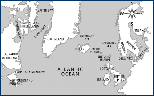 Blank North Atlantic Map