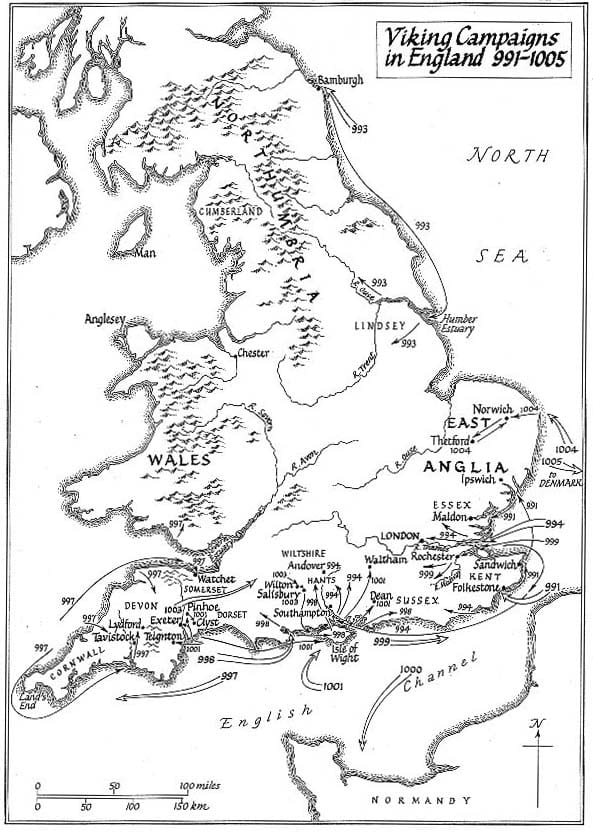 Map Of Viking Invasions Maps Illustrating The Viking Invasions Of England - Medievalists.net