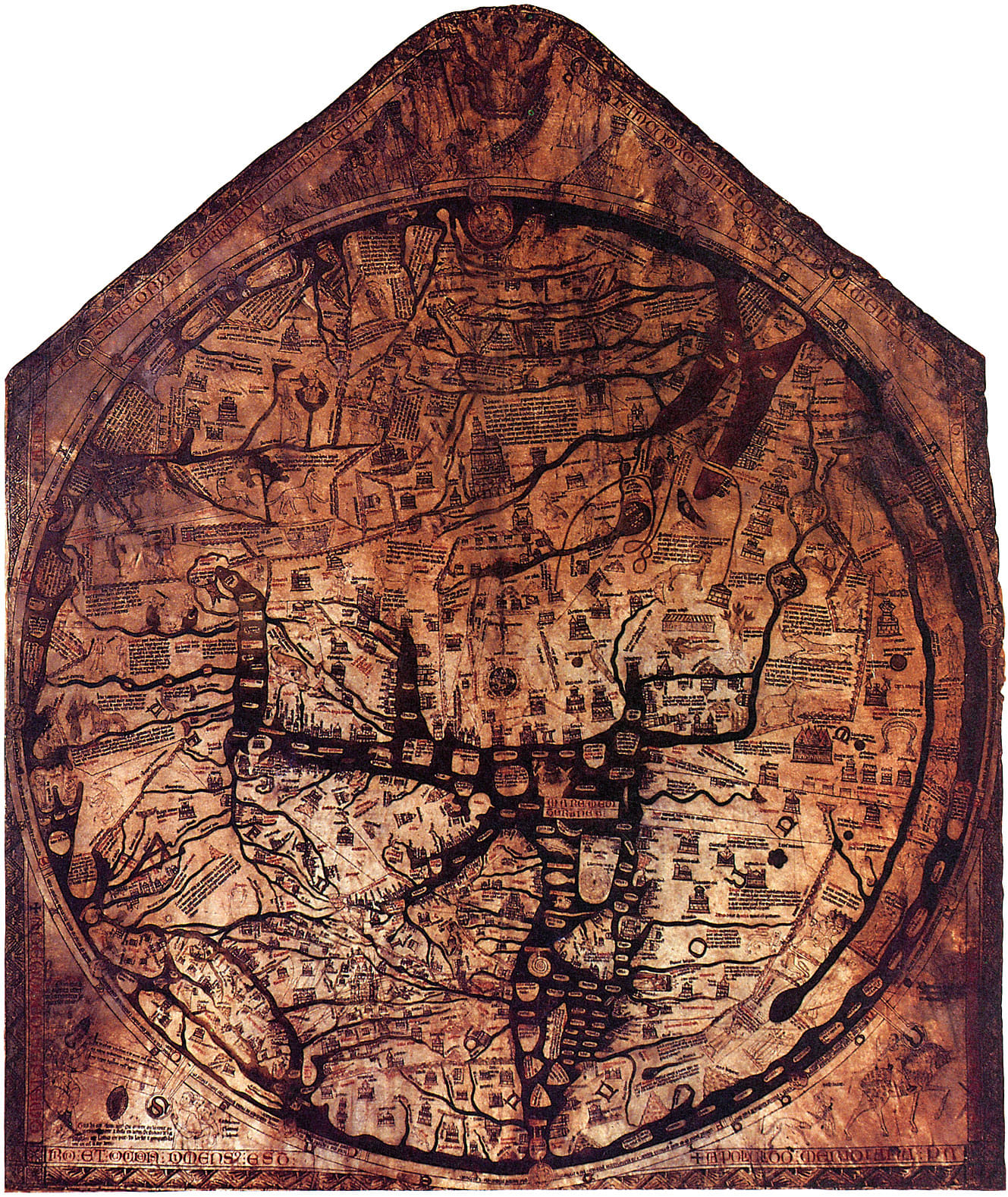 Mappa Mundi Hereford Cathedral Hereford Mappa Mundi - Medievalists.net