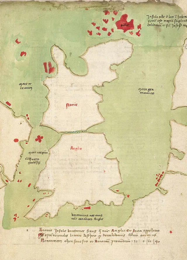Oldest Map Of England Medieval Maps Of Britain - Medievalists.net