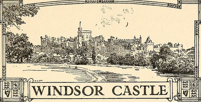 Drawing of Windsor Castle from 1910 - Medievalists.net