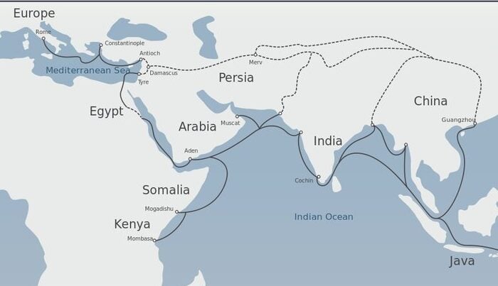 Constantinople Silk Road Map Cities Of The Silk Road
